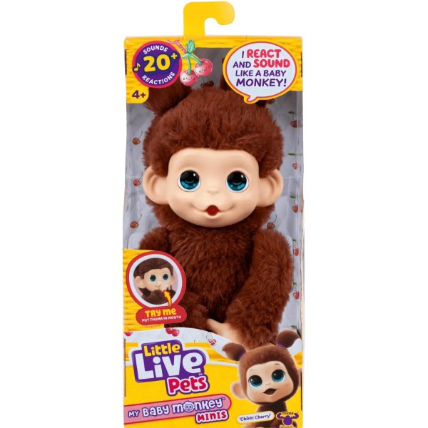 Фото - Интерактивная игрушка Moose Обезьяна  Чики Черри Коричневого (26765)